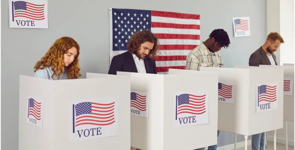 People voting.