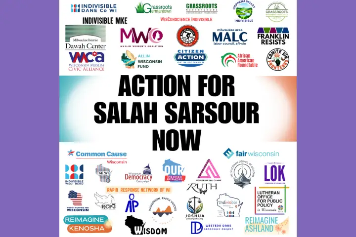 "Action for Salah Sarsour Now."