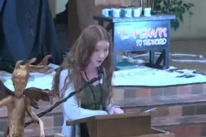 Brooke Elness speaking at the EcoFaith Summit.