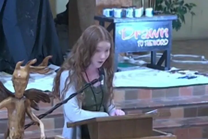 Brooke Elness speaking at the EcoFaith Summit.