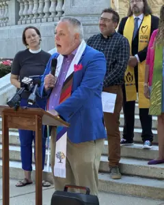 Rev. Dr. Chris Ross speaking.