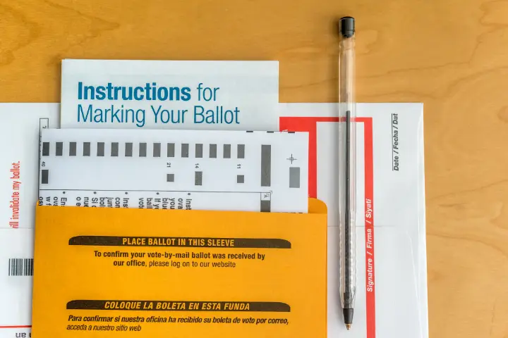 A photo of instructions for voting.