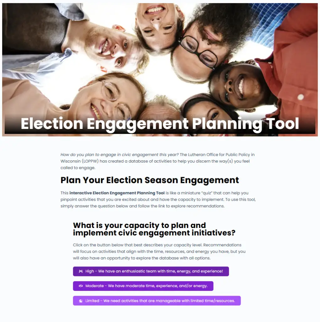 Election Engagement Toolkit page preview.